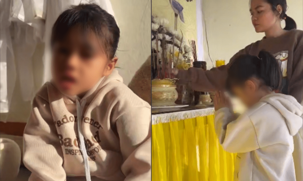 Nghẹn lòng hình ảnh con gái nam shipper đứng trước di ảnh thắp hương cho ba: 