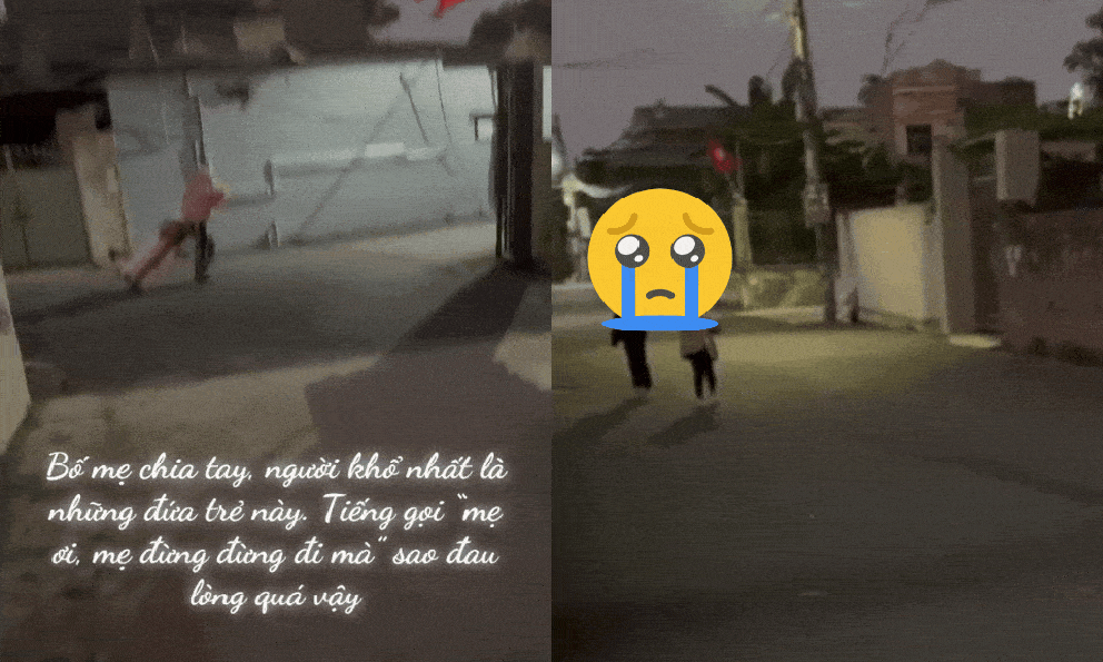 Bất lực nhìn bóng mẹ rời xa, tiếng khóc xé lòng trong đêm cùng câu nói của bé gái khiến ai cũng nhói lòng