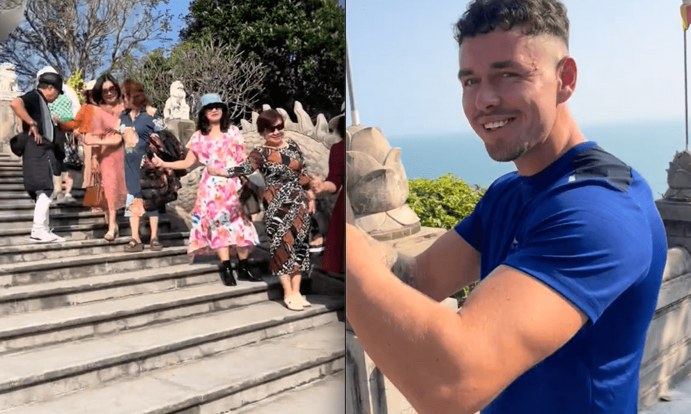 Đang đi du lịch Đà Nẵng, vị khách Tây bị nhóm du khách 