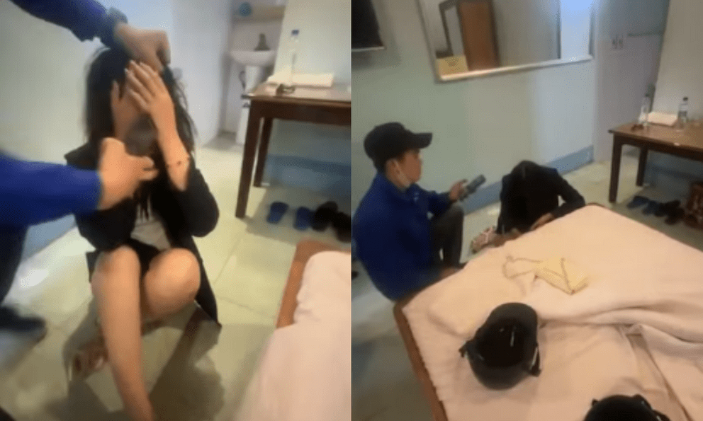 Bắt quả tang vợ đi nhà nghỉ với nhân tình ở Sơn La, anh chồng nói 1 câu khiến tất cả những người đang đánh ghen đều dừng tay