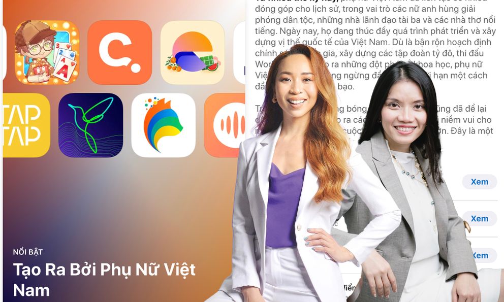 Apple vinh danh loạt ứng dụng của phụ nữ Việt Nam