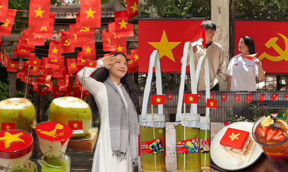 “Cà phê yêu nước” rực đỏ khắp Việt Nam dịp 30/4: Có nơi dựng bản đồ Tổ quốc cao 2 mét, check-in mà phấp phới tự hào 