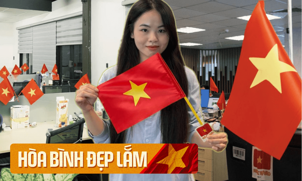Trung bình văn phòng làm việc những ngày này: Ngập cờ đỏ sao vàng, cực 