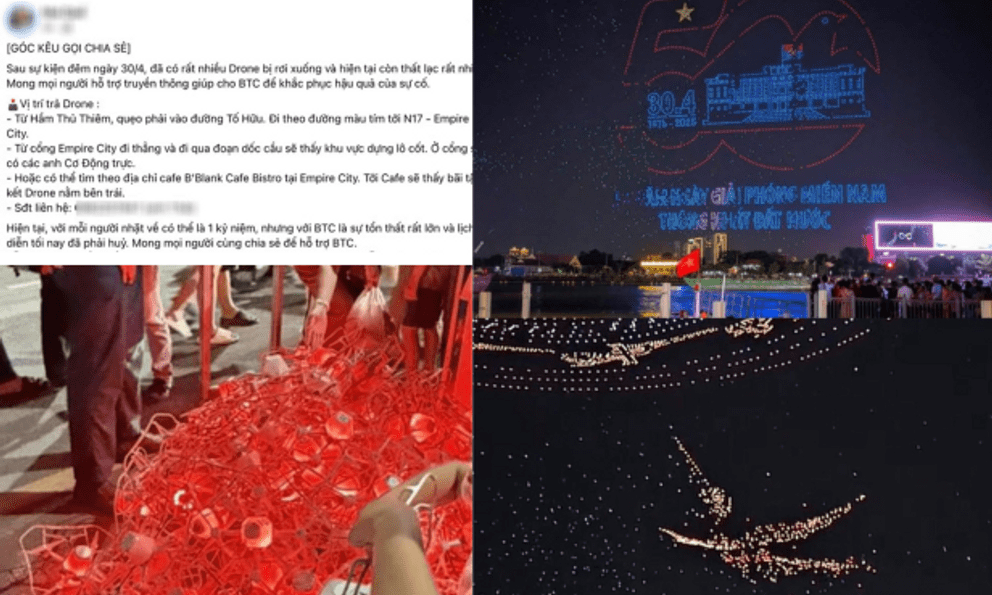 BTC trình diễn 10.500 drone: Nhờ nhiều người kêu gọi, chúng tôi đã thu lại gần đủ số drone làm rơi