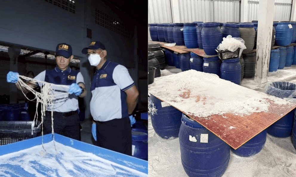 Phát hiện hơn 40 tấn lòng lợn ước tính 7,9 tỷ đồng nhập lậu từ Trung Quốc, bốc mùi hôi thối trong kho hàng tại Thái Lan