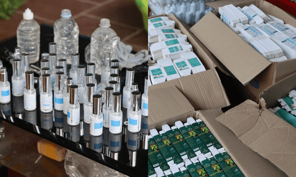 Cận cảnh triệt phá cơ sở mỹ phẩm giả tại Bắc Giang: Serum trị mụn, trắng da pha bằng thùng sơn, can nhựa, bán hơn 100.000 đơn hàng qua Tiktok, Shoppee