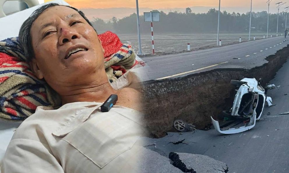 Lời kể rùng mình của đôi vợ chồng trong vụ sập đường dẫn cầu mới khánh thành tại Tây Ninh: 