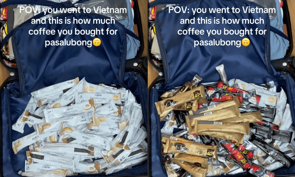 Du khách Philippines xếp đầy vali toàn món đồ 