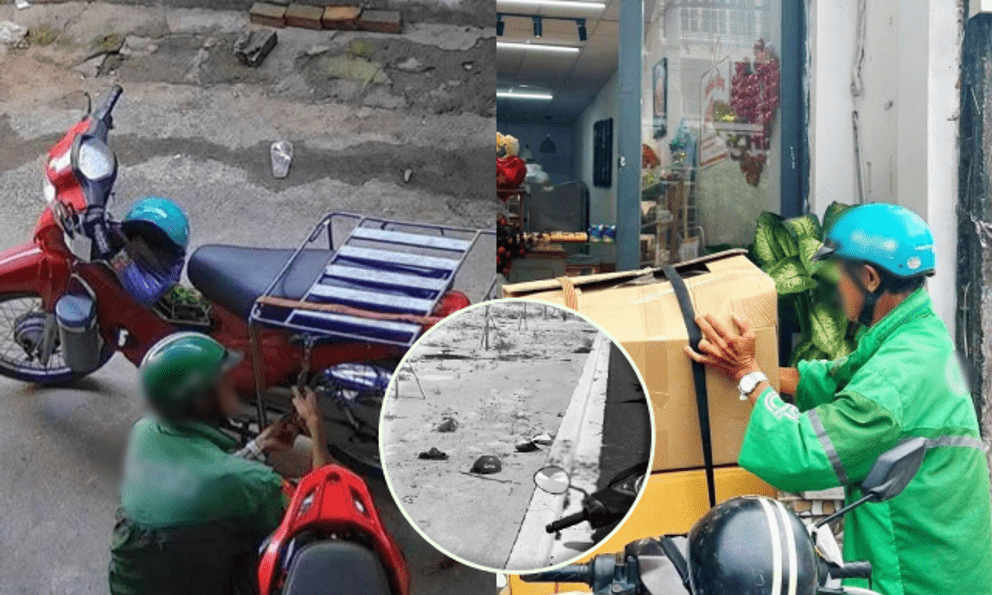 Xót xa hình ảnh cuối cùng của bác tài xế xe ôm trước khi bị sát hại: Ca nước, cặp lồng cơm vẫn treo trên xe…
