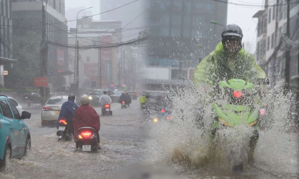 Hà Nội mưa trắng trời, cảnh báo nguy cơ ngập úng giờ tan tầm: Ai ra đường cần hết sức lưu ý!