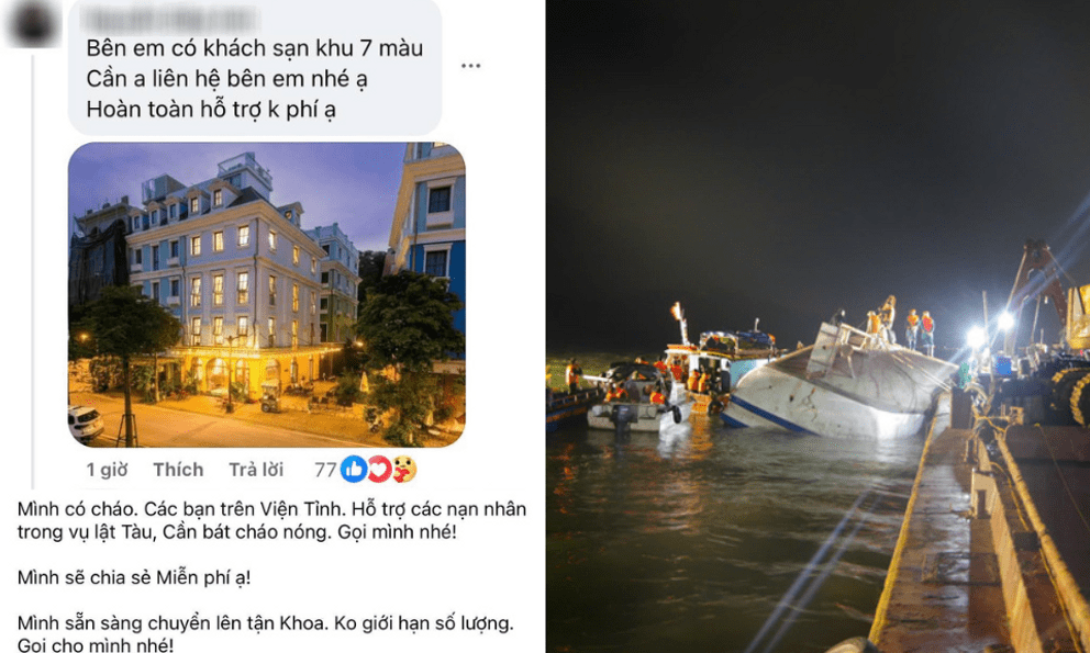 Người Hạ Long lập tức miễn phí loạt khách sạn, nấu cháo, lái xe giúp đỡ người gặp nạn: Việt Nam tôi là vậy đó!