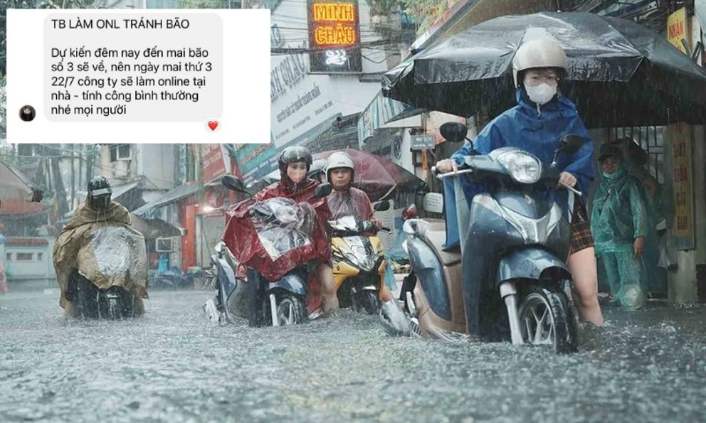 Hà Nội trước giờ bão số 3: Nhiều công ty cho nhân viên làm online, dân văn phòng tranh thủ tan làm sớm né mưa giông