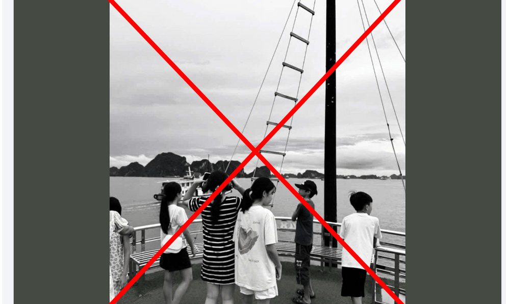 Phẫn nộ vì bức ảnh du lịch năm 2024 của các em nhỏ bị xuyên tạc thành “khoảnh khắc cuối cùng” trước vụ lật tàu ở Hạ Long