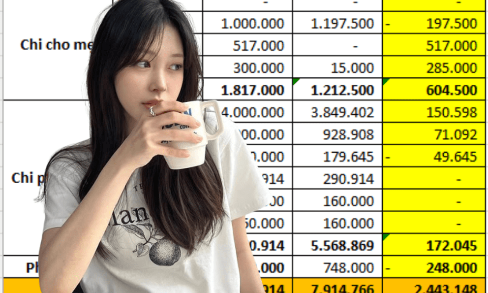 Bảng chi tiêu trị giá 7,9 triệu đồng khiến dân mạng giận tím người
