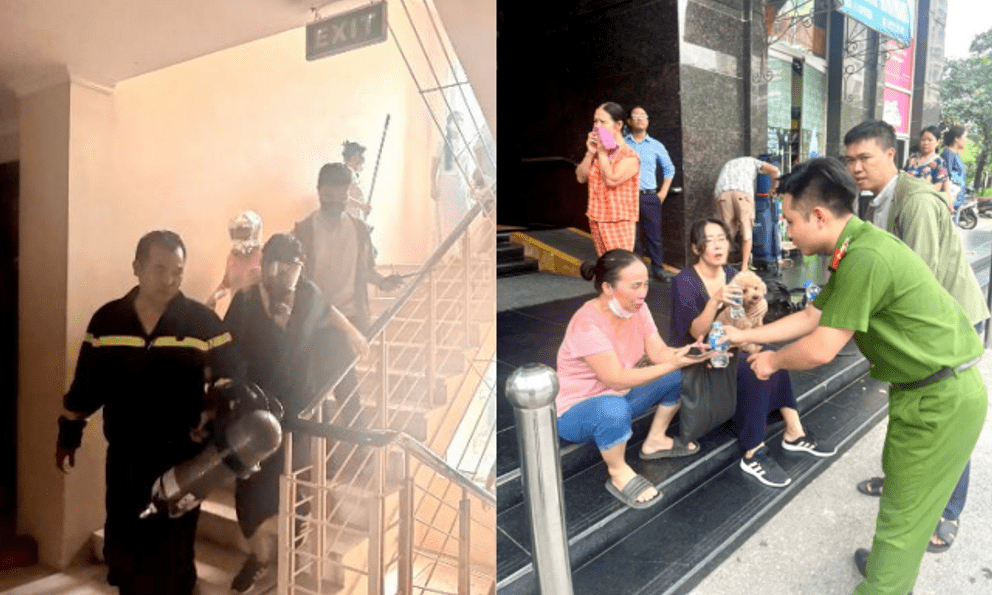 Hà Nội: Cháy ở chung cư khu đô thị Ciputra, 45 người thoát nạn