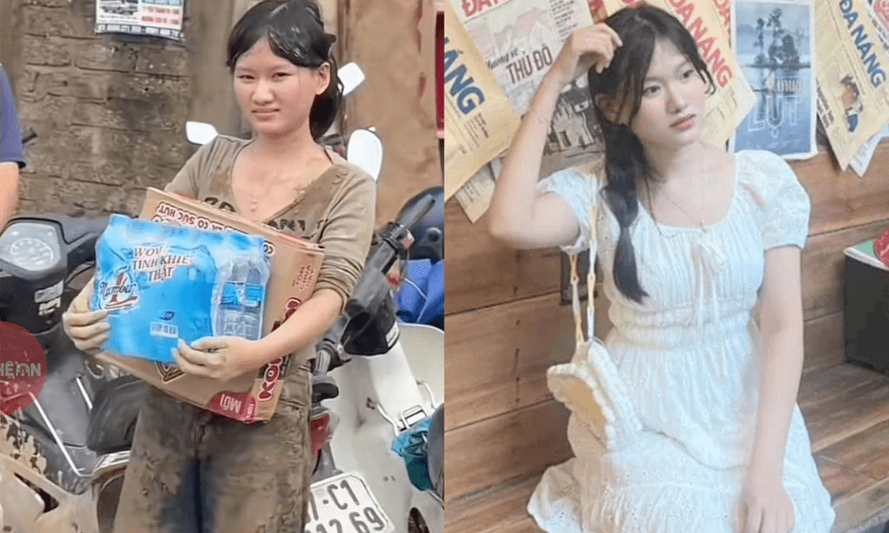 Gia cảnh đáng thương và cách hành xử 10 điểm của nữ sinh lấm lem bùn đất giữa lũ lịch sử ở Nghệ An