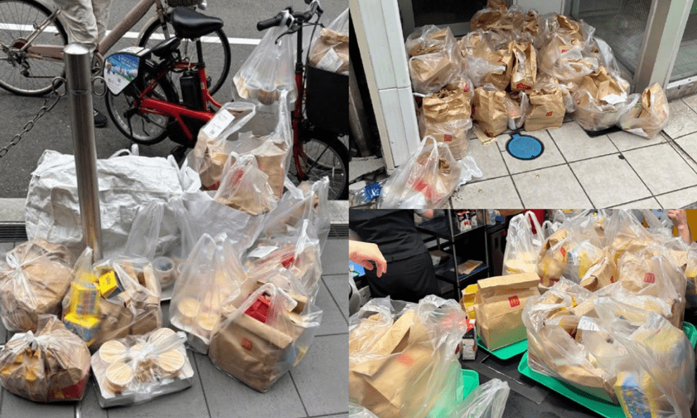McDonald’s còn nóng hổi bị vứt thành 