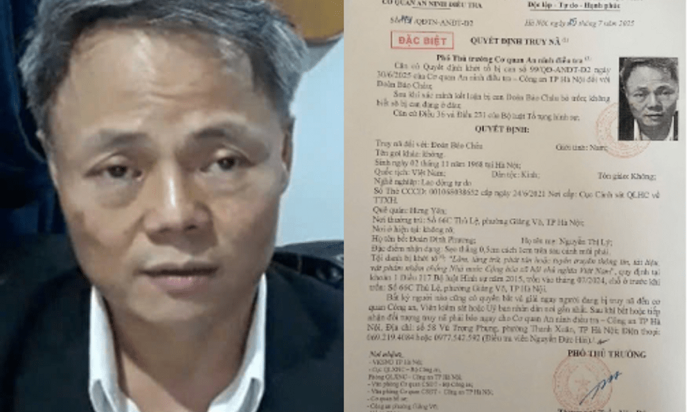 Công an Hà Nội truy nã Đoàn Bảo Châu