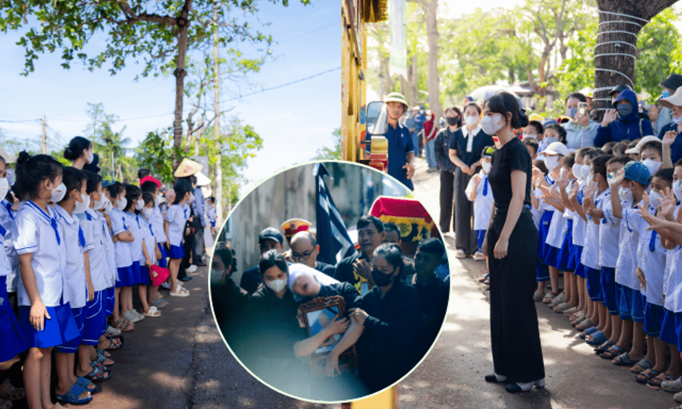 Vụ bé trai 7 tuổi và bố tử vong do ngạt khí máy phát điện ở Nghệ An: Nghẹn lòng khoảnh khắc hàng trăm học sinh xếp hàng tiễn bạn về nơi an nghỉ cuối cùng