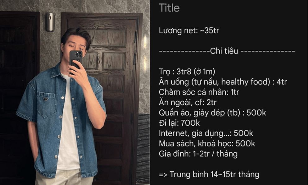 “Kiếm 35, tiêu 15”: Chàng trai 26 tuổi ở TP.HCM được khen tới tấp vì 1 thứ