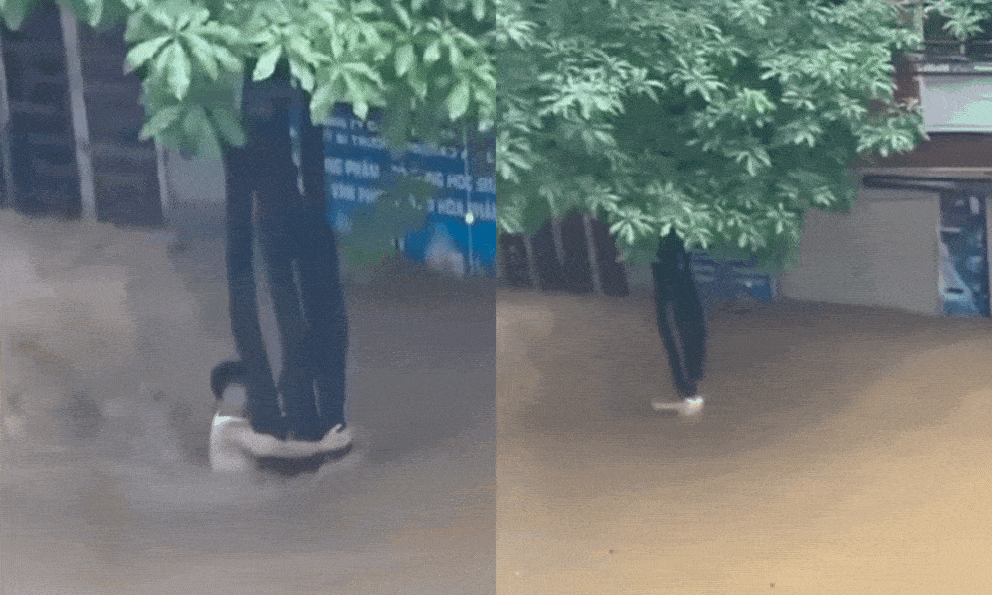 40 giây sinh tử giữa dòng lũ Cao Bằng: Clip khiến ai cũng thót tim 