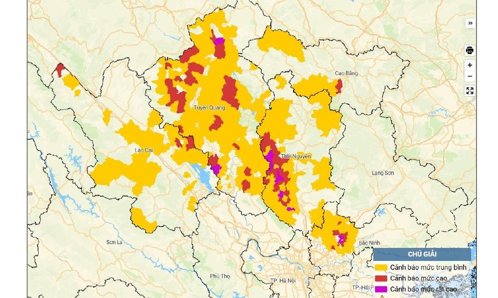 Thông báo khẩn tới 5 tỉnh, thành phố