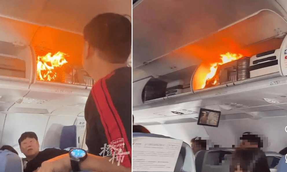 Khoang hành lý bốc cháy dữ dội vì sạc dự phòng, máy bay phải hạ cánh khẩn cấp khi đang ở độ cao 10.000 mét 