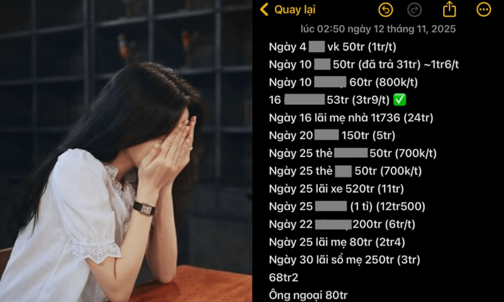 Khoản nợ của bà mẹ mới sinh con 15 ngày 