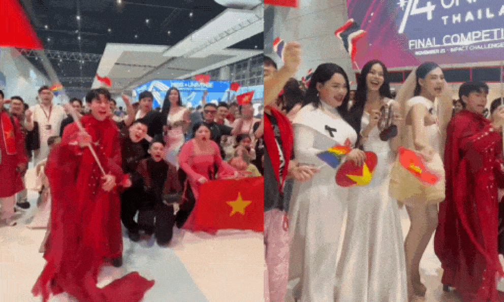 Đoàn Việt Nam sang Thái Lan cổ vũ Hương Giang tại Chung kết Miss Universe: Không có ồn nhất, chỉ có ồn hơn!