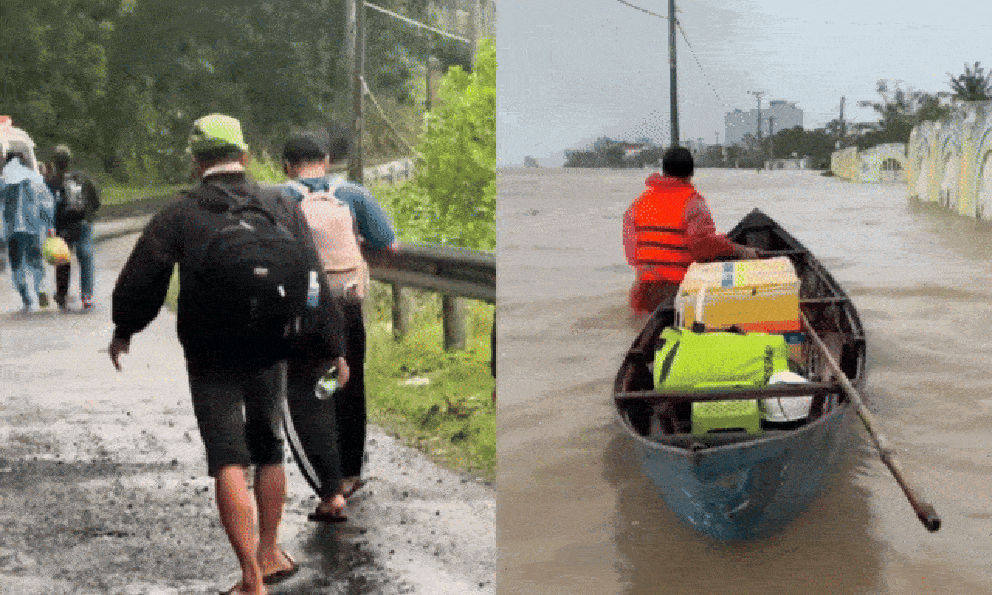 18 tiếng dầm mưa, chấp nhận đi bộ vì “sống chết gì cũng phải về với gia đình