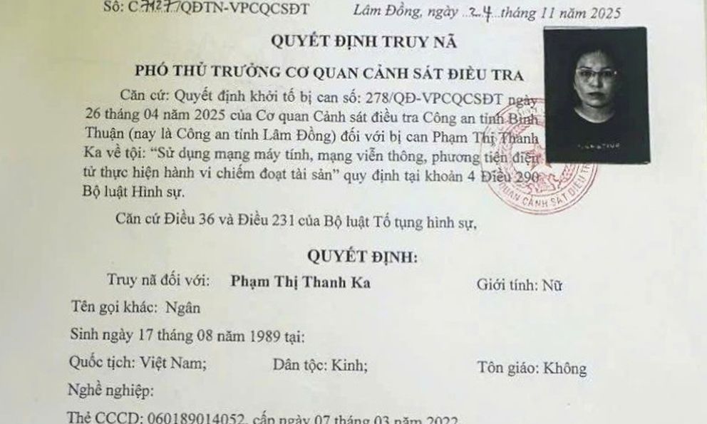Truy nã Phạm Thị Thanh Ka