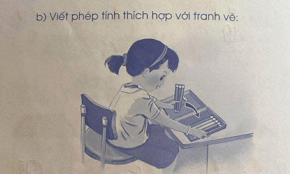 Học sinh làm phép tính 