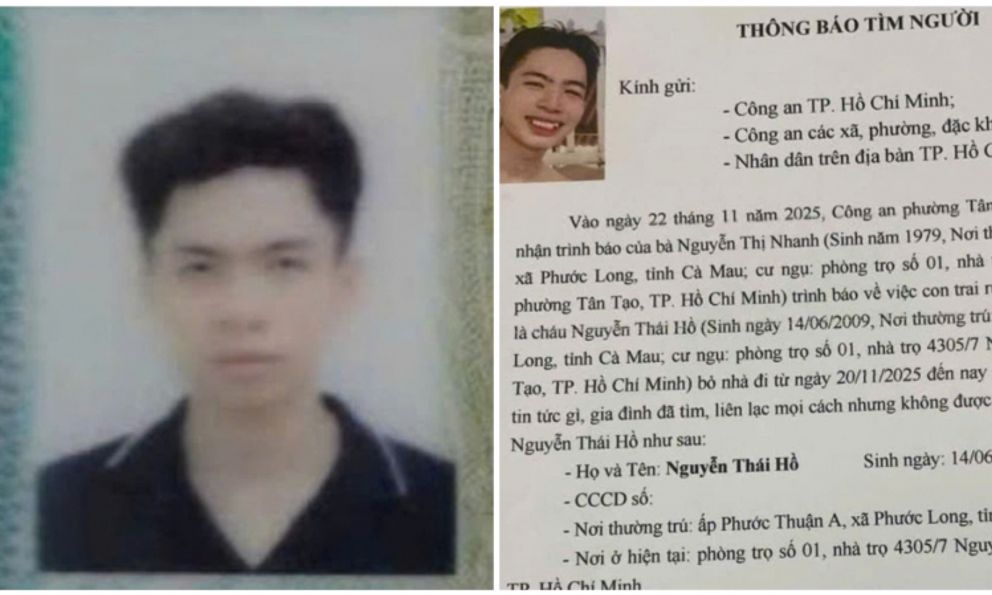 Người mẹ lo lắng tìm con trai 16 tuổi mất tích, hé lộ cuộc gọi cuối qua Zalo: Thái độ bất thường và không gian xung quanh tối đen