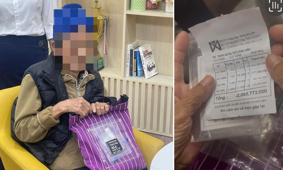 Nhận cuộc gọi báo con trai nguy kịch, cụ bà 80 tuổi ở Hà Tĩnh gom toàn bộ số vàng tích cóp, mang đi bán lấy hơn 2 tỷ đồng để chuyển cho kẻ lừa đảo