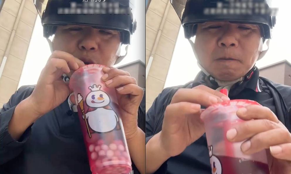 Shipper 50 tuổi lần đầu uống 1 cốc Mixue, thắc mắc về trân châu khiến dân mạng nghẹn ngào