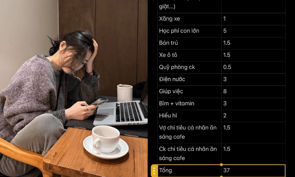 Thuê giúp việc hết 8 triệu nhưng ốm không dám nghỉ, bảng chi tiêu tiết lộ lý do