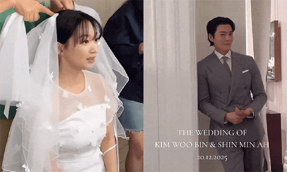 Rần rần clip Kim Woo Bin - Shin Min Ah lộ diện trước phút thề nguyện?