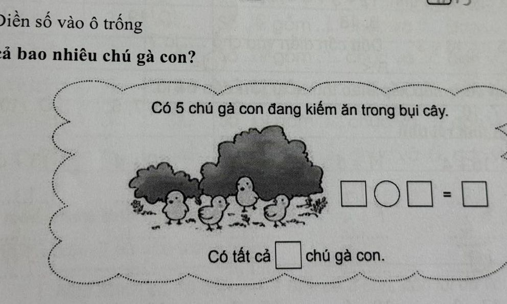 Bài toán tiểu học khiến phụ huynh phải lên mạng hỏi vì dữ liệu được 