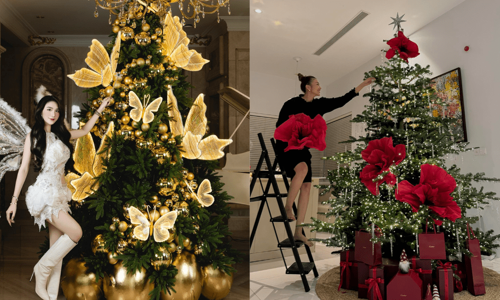 Nhà giàu chơi Noel kiểu gì? Lộ diện cây thông của 1 phú bà 