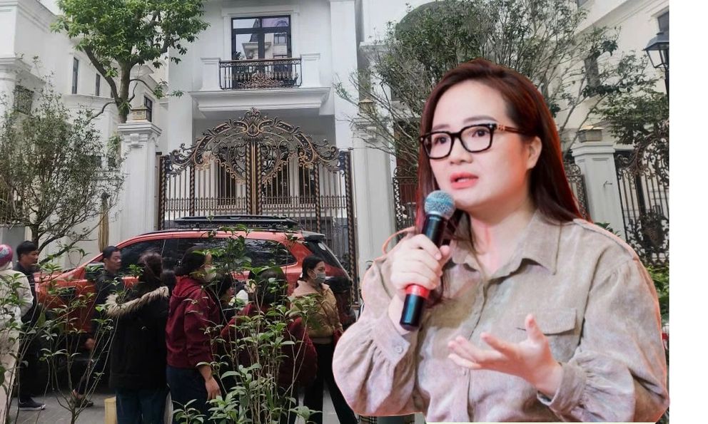 Cảnh tượng lạ trước cửa biệt thự của Hoàng Hường