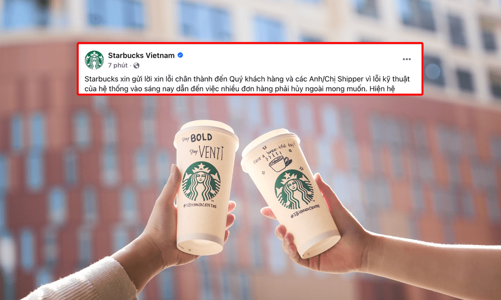 Starbucks xin lỗi khách hàng Việt Nam