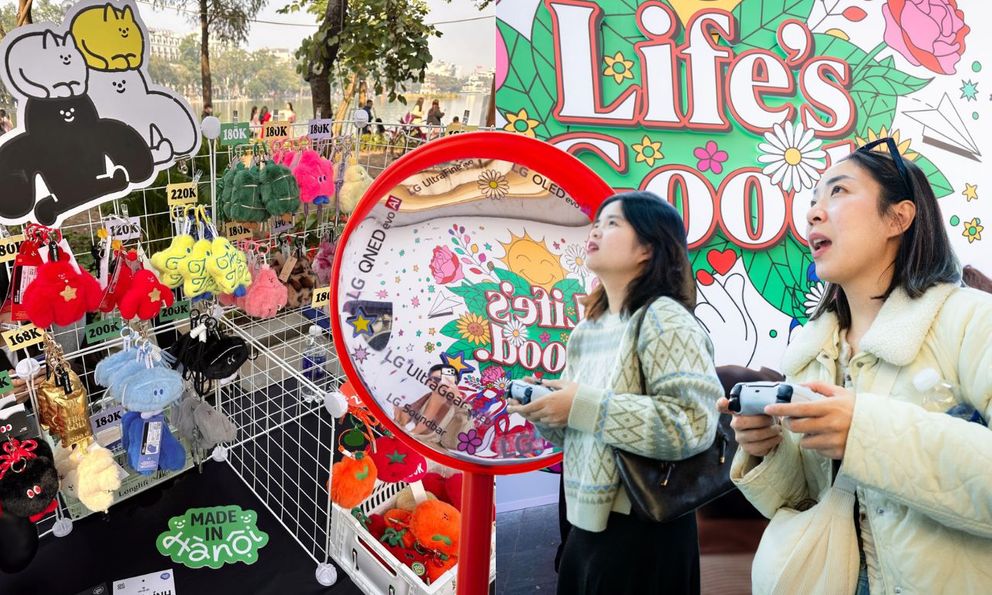 Lễ hội Thiết kế Sáng tạo Hà Nội 2026 tấp nập ngay hồ Hoàn Kiếm, giới trẻ hào hứng trải nghiệm gian hàng LG và loạt local brand siêu nghệ