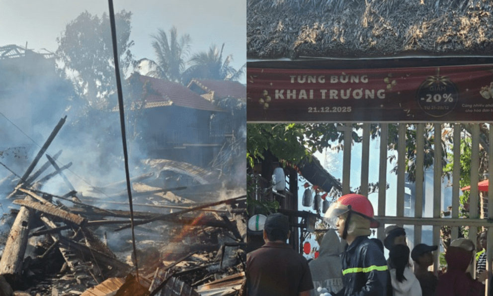 Quán cà phê mới khai trương đã chìm trong biển lửa ở Đà Nẵng: Cận cảnh hiện trường xót xa