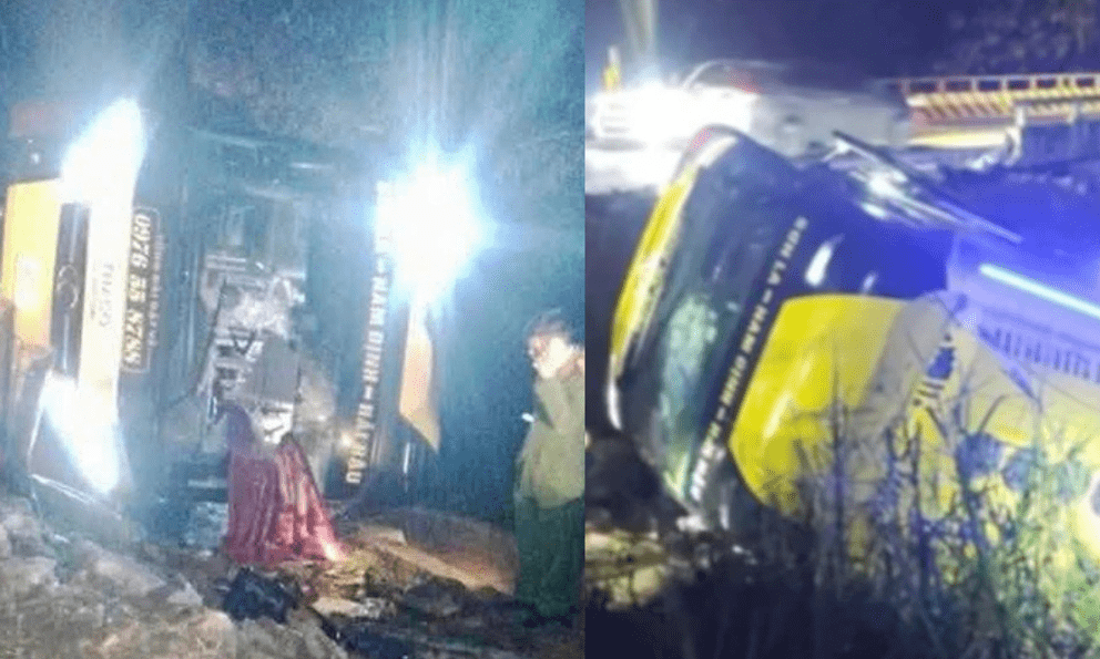 Toàn cảnh hiện trường vụ xe khách gặp nạn tại Sơn La khiến 3 người thiệt mạng