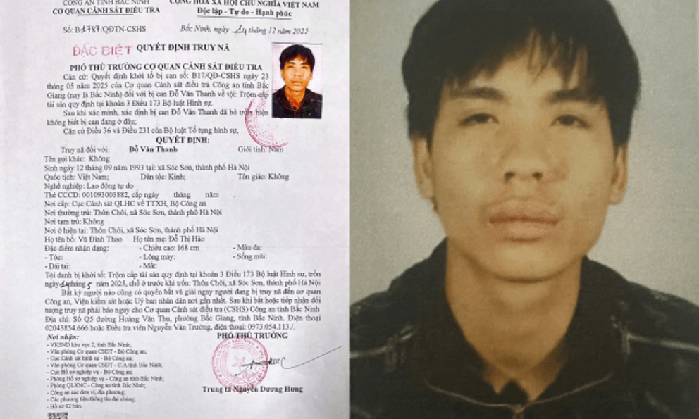 Ai thấy đối tượng đặc biệt nguy hiểm Đỗ Văn Thanh, báo công an ngay