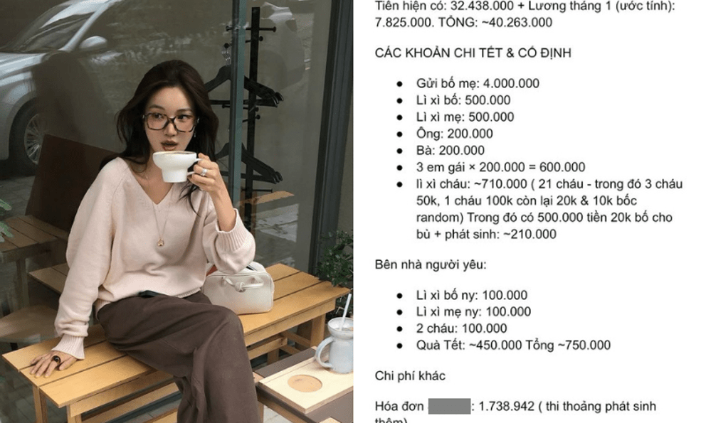 Cầm 40 triệu, sắm Tết xong còn dư hơn 31 triệu: Cô gái 23 tuổi khiến tất cả sững người!