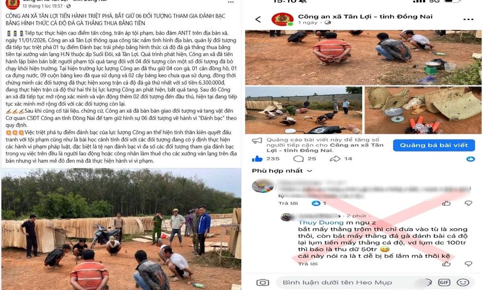 Công an làm việc với tài khoản Facebook 