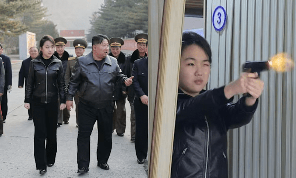 Loạt hình ảnh hiếm của con gái ông Kim Jong Un khi lần đầu bắn súng tại nhà máy vũ khí bí mật, một chi tiết khiến nhiều người chú ý