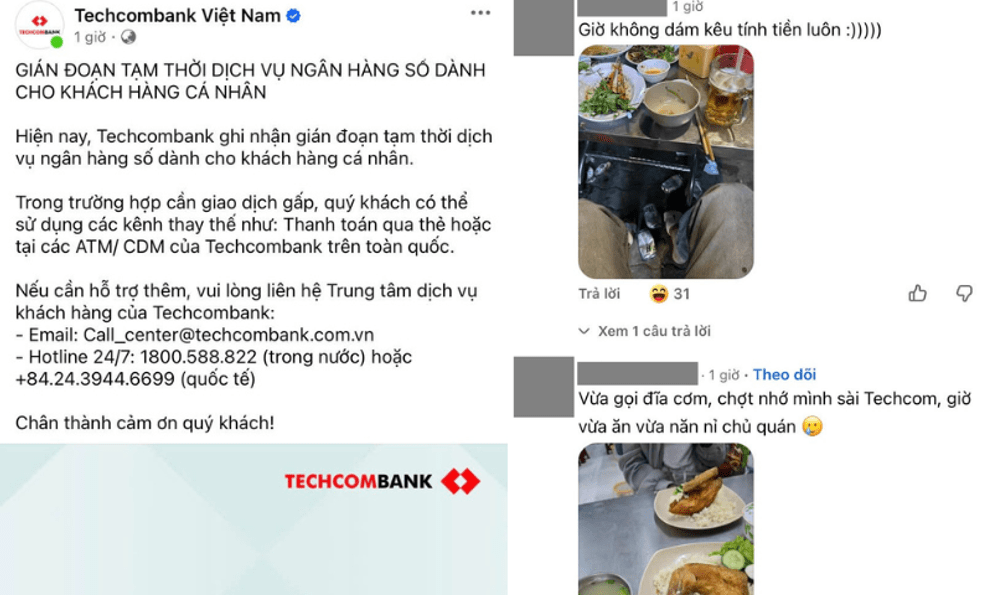 Techcombank thông báo gấp trong tối Chủ nhật
