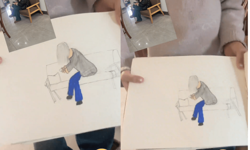 Con gái vẽ tranh tặng mẹ, nhân vật chính xem xong ngượng chín mặt: Ôi con ơi!